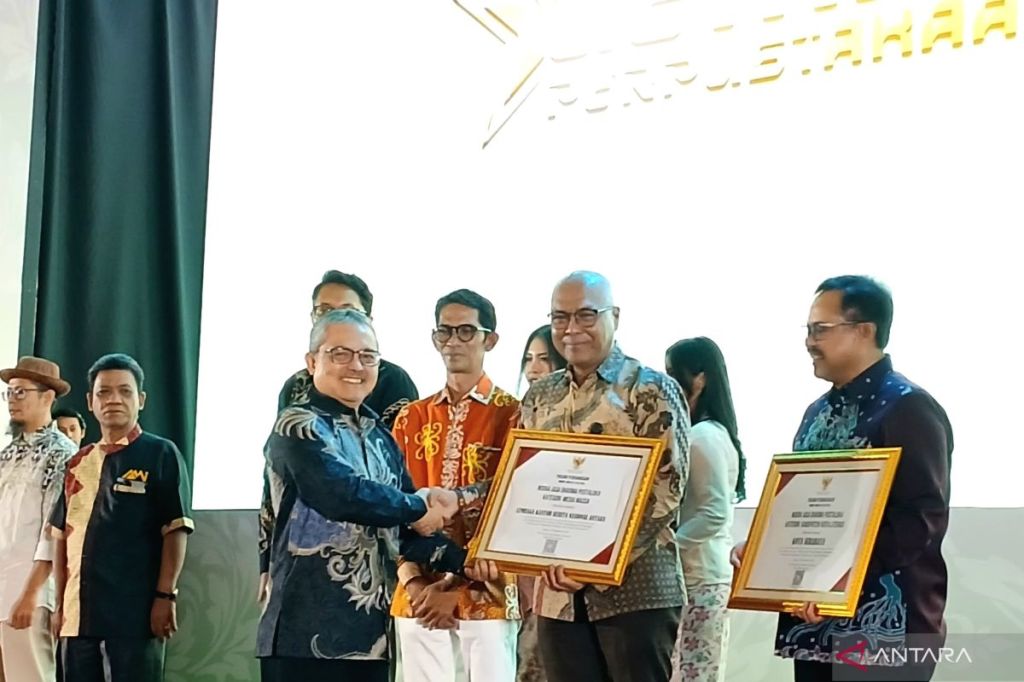 ANTARA dapat penghargaan Nugra Jasa Dharma&nbsp;Pustaloka